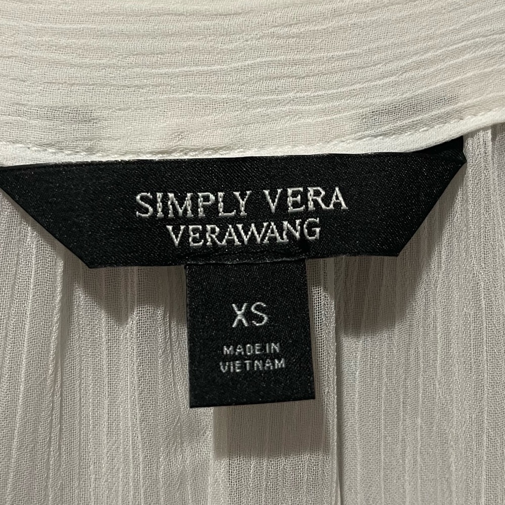 Simply Vera Wang White Blouse - Picture 4 of 4